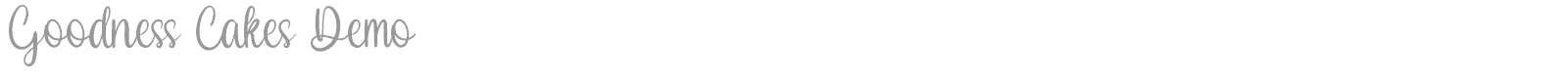 Goodness Cakes font preview